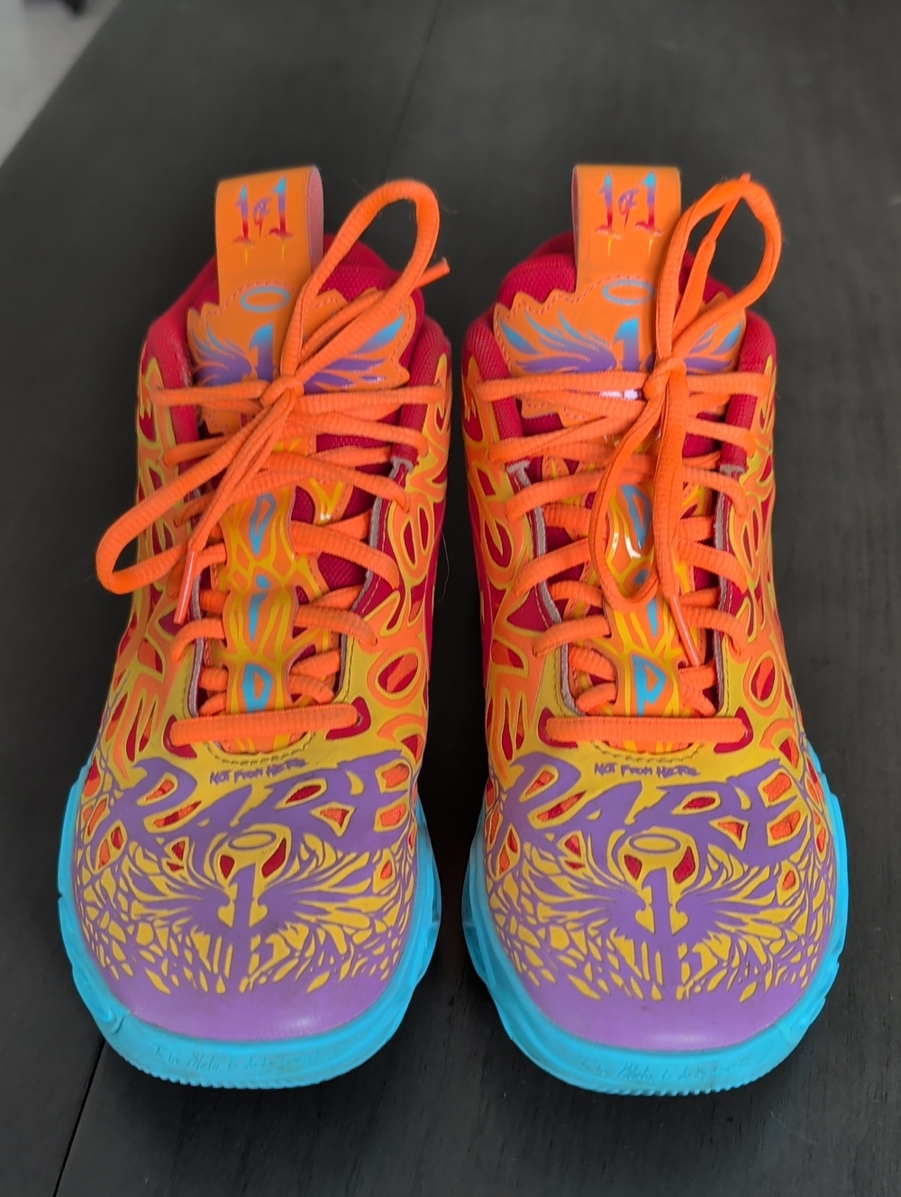 Puma Kids Orange, Pink & Turquoise Sneakers